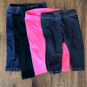 4 Pack Cat & Jack Girls Leggings Set Size 12 Months